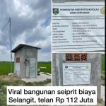Tangkapan layar foto viral bangunan pompa air yang diposting warganet. Foto: Istimewa